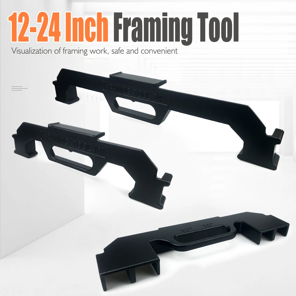 Center Stud Layout Black 24Inch Wall Accurate Measurement Framing Spacing Positioning Jig Cast Aluminum Wall Stud Framing Tool