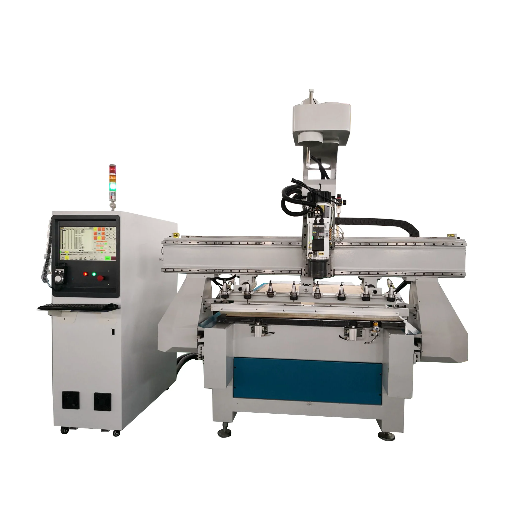 Atc Tools Changing Panel Furniture Carving Cnc Router Machine