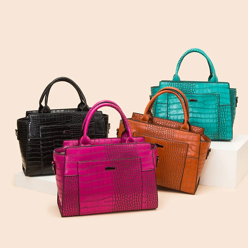 Fashion Hot selling designer hand bag lady large handbag set tote pu leather bags women handbag wholesale