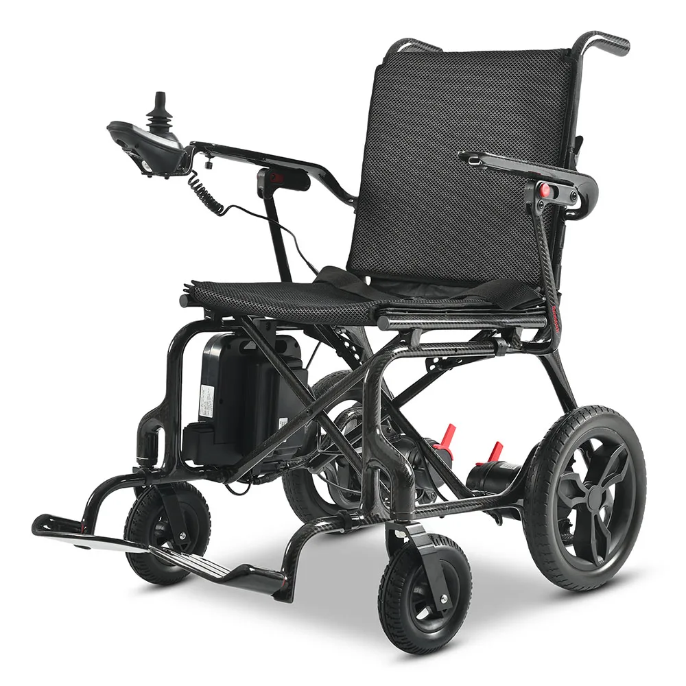 Portable Lightweight Folding Wheelchair Disabled Joystick Carbon Fiber Wheelchair