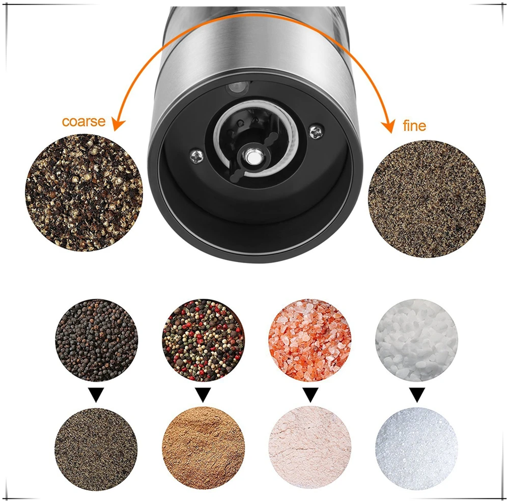 electric salt and pepper mill / ceramic salt and pepper grinder set