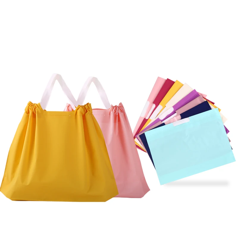 Заводская сумка для покупок на заказ пластиковая полиэтиленовая веревочная с вашим собственным