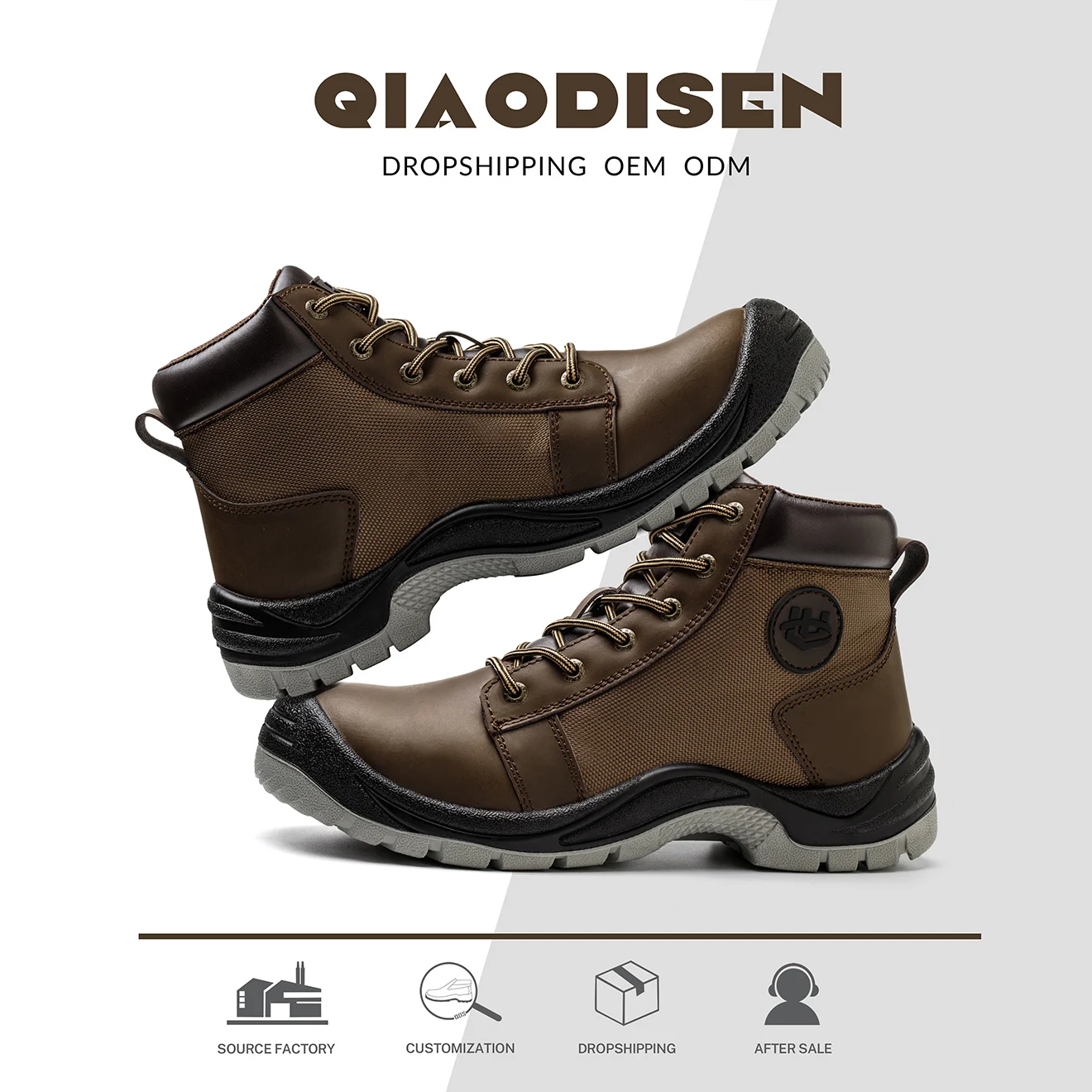 High Quality Genuine Leather Oxford Cloth Waterproof Anti Puncture Anti Smashing Work Safety Boots for Man and Women