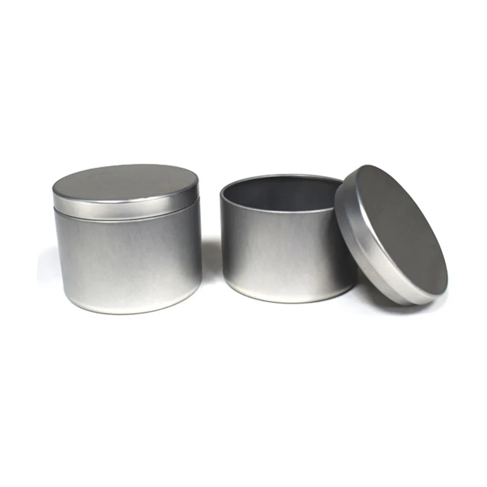 4oz Matte Black Metal Candle Tin Box Seamless Containers Cosmetic Candle Candy Storage Packaging Tin Can For DIY Candles