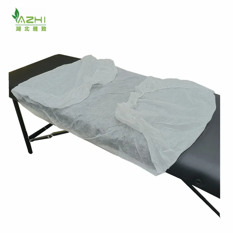 Disposable  two sides elastic white PP PE massage bed sheet drape cover PP nonwoven bed cover