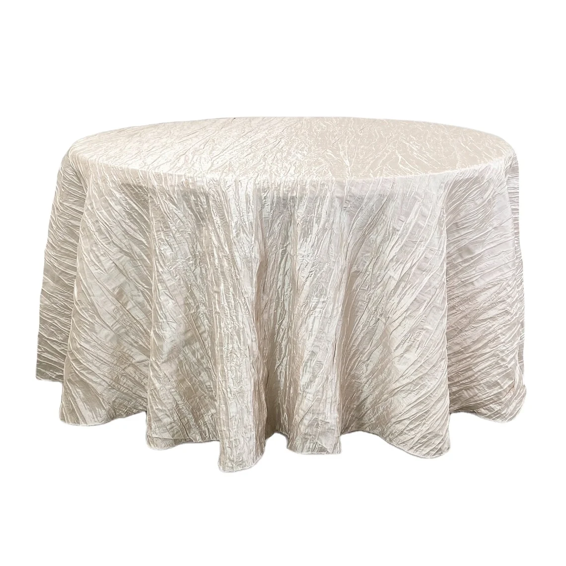 Wholesale 100% polyester crushed taffeta tablecloth for restaurant home party wedding tablecloth