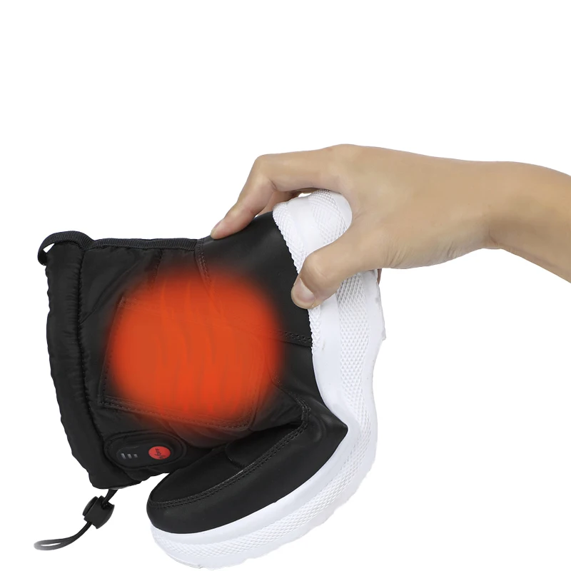 Custom Winter Kids Men Women Rechargeable Electrically Battery  Heated  Snow Thermal Warm Shoes Boots