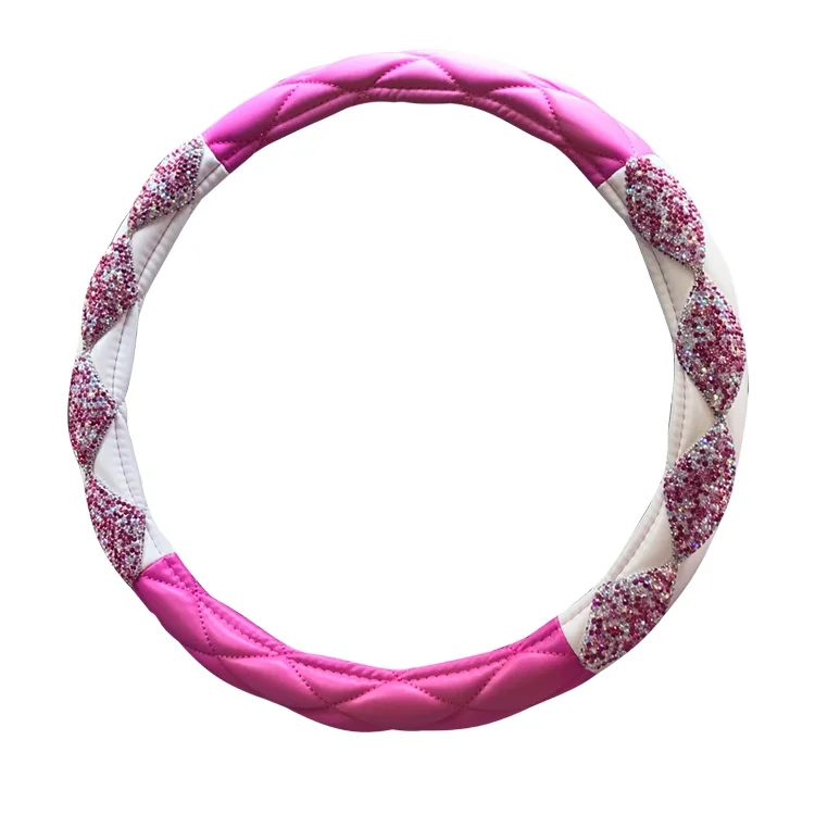 Чехол на руль автомобиля Корейская милая леди Нескользящая вставка алмазные девушки всесезонный Универсальный комплект