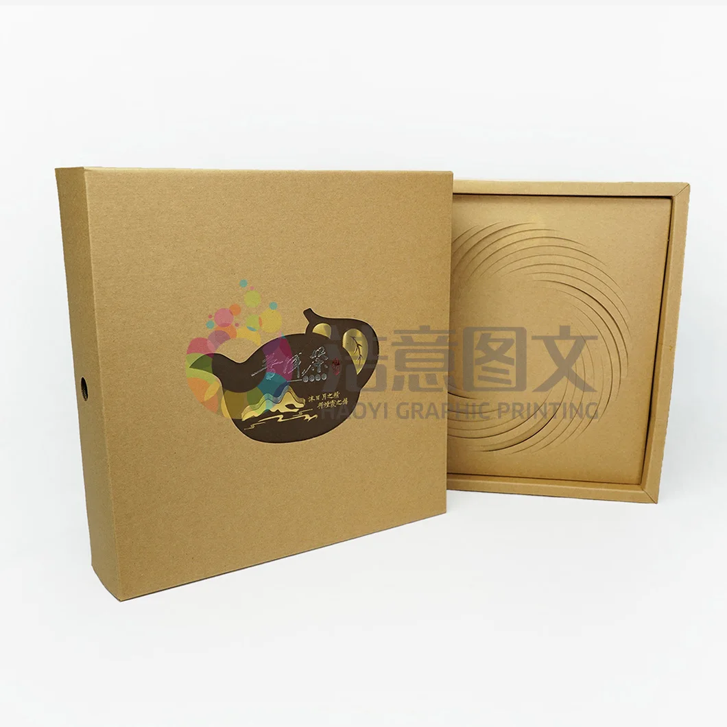 Drawer box China wholesale custom printing exquisite afternoon tea stand 3 tier disposable box gold foil