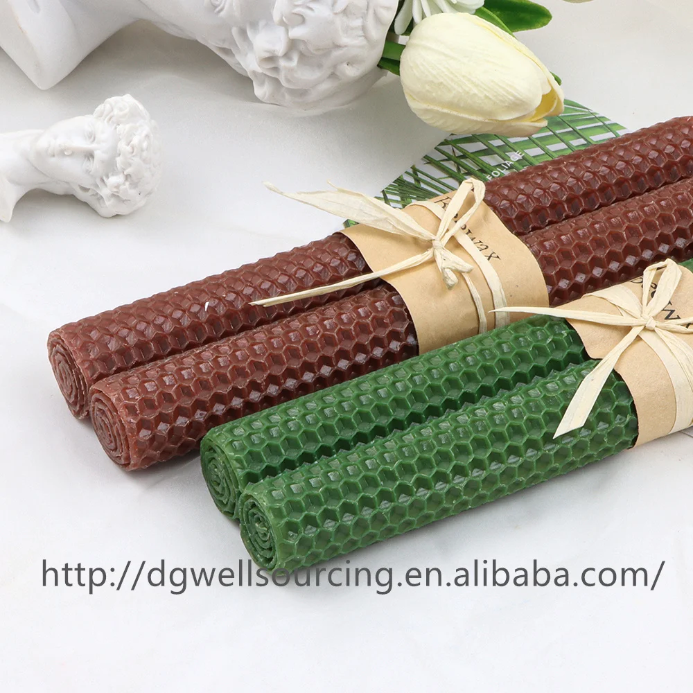 DIY Rolled Beewax Candle Silicone Molds Rolling Honeycomb Wax Sheet for Hanukkah Party