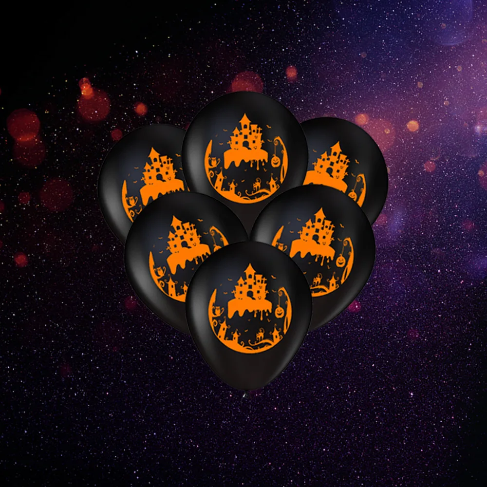 Флуоресцентные шары для вечеринки на Хэллоуин 12 дюймов светящиеся в темноте неоновые
