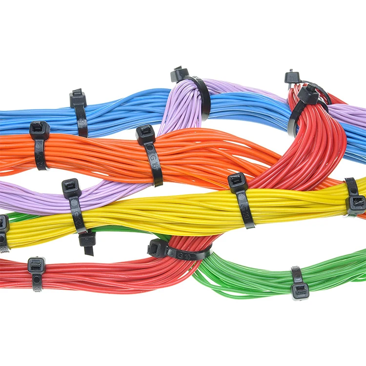 High quality nylon 66 reusable automatic zip plastic cable tie mount cable ties