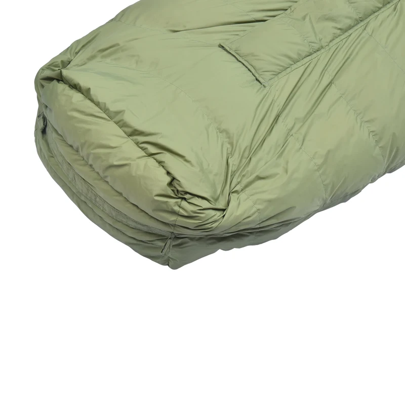 Goose Down Outdoor Camping Down Sleeping Bag Olive Green Down Sleeping Bag