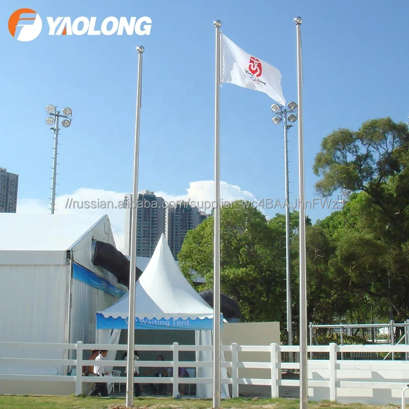 Оптовая продажа анодированный ручной внутренний Halyard алюминиевый сплав 3 м топ отель флаг почтовая компания