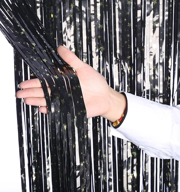 Wholesale Shimmering Foil Curtain Background foil curtain party decoration all colors foil curtain party
