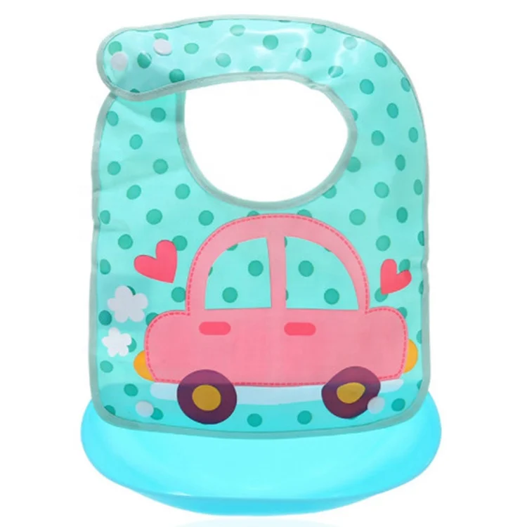 Cheap Feeding Bib Kids Waterproof Baby Removable Plastic Bib Colorful Silicone Baby Bib