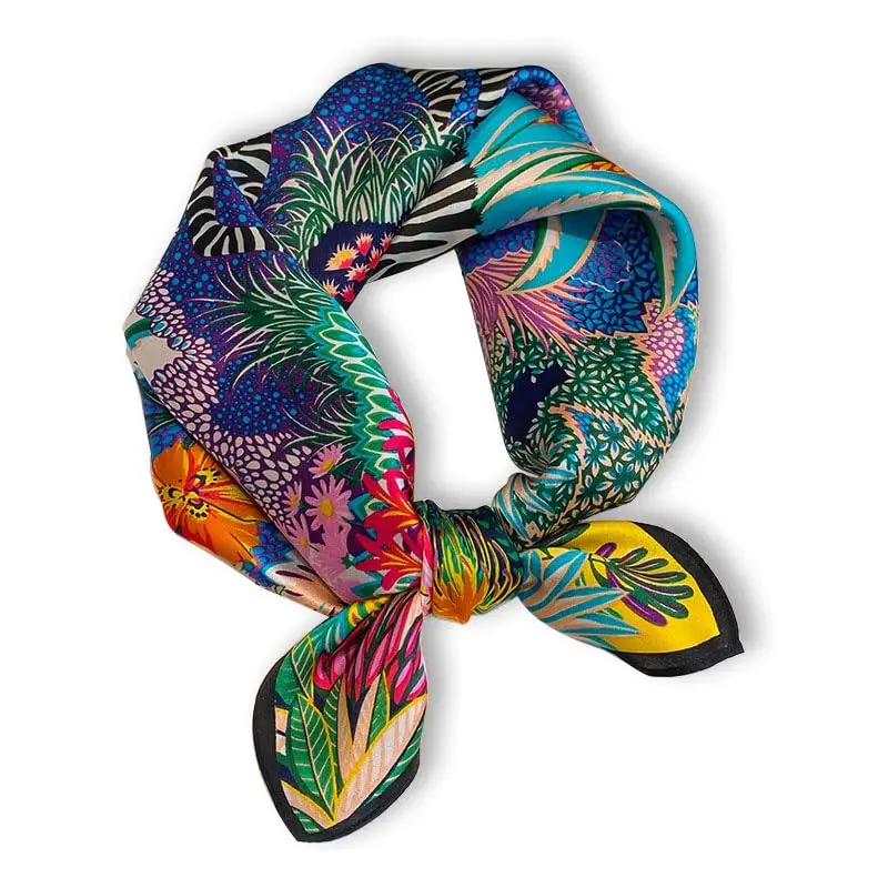 Silk Feeling Scarf Square Satin Head Scarf for Women Neck Hair Scarves Wraps Headscarf Hair Bandanas Night Sleeping