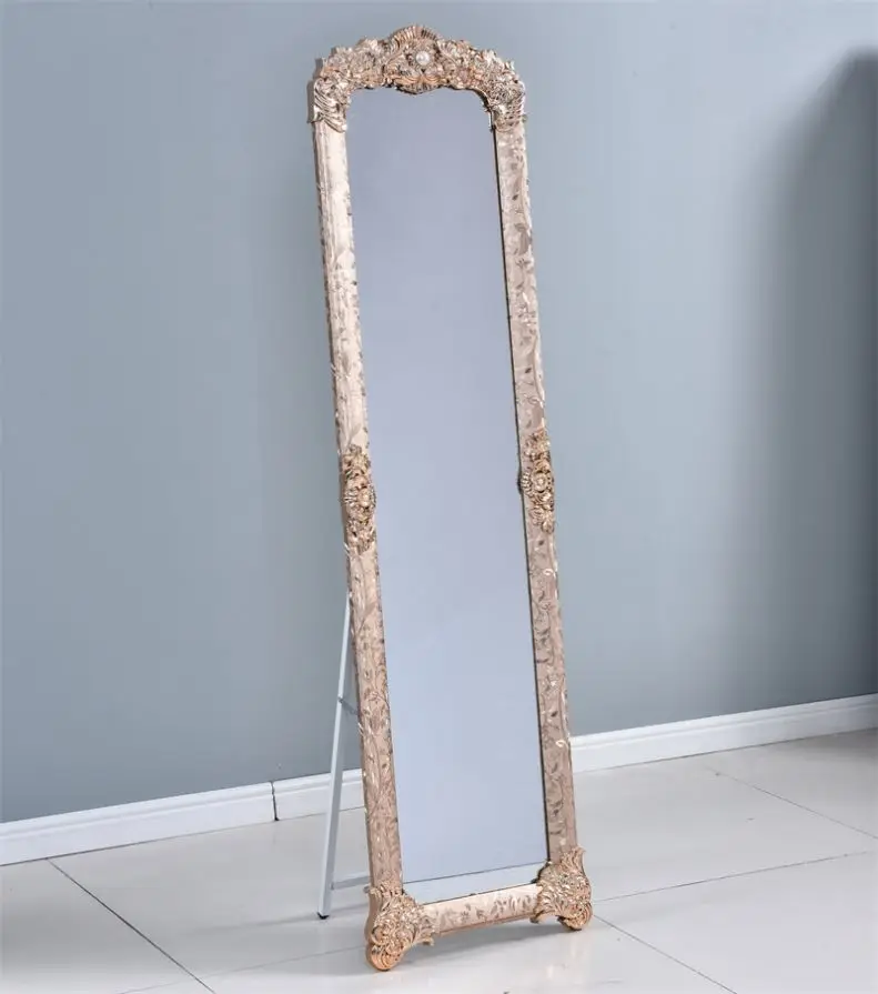 Wholesale Gold Aluminum Frame Decorative Modern Dressing Room Wall Full Length Floor Mirror