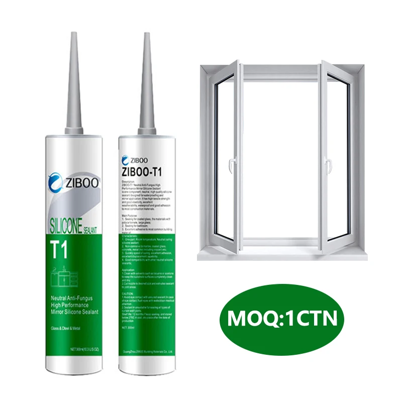 Лучшее качество нейтральный прозрачный Анти плесень один компонент паста силиконовый клейкий герметик