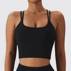 Winter Warm Sports Underwear Beauty Back Plush Thick Yoga Bra Top Running Nude Fitness Vest