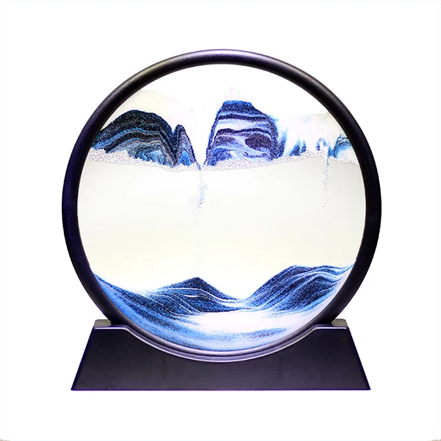 High-end Light Luxury Magic Sand Art Quicksand Painting Hourglass 3d Deep Sea Sandscape Quicksand Painting For Home Decor