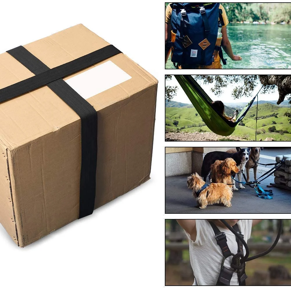 1 Inch Ribbon Black Heavy Climbing Flat Strap Nylon Strapping Webbing for Collars