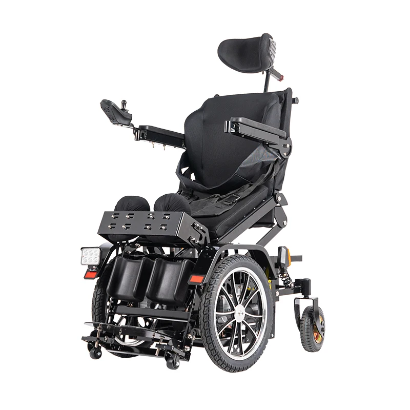 Electric standing wheelchair standing reclining  lying driving on the ground with the Ergonomics back rest and headrest-BZ-Z12