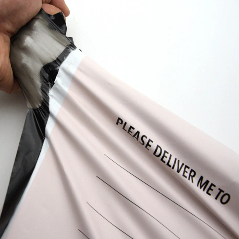 Express Biodegradable Plastic Packaging Polymailer Pink Bag For Clothes Custom Logo Print Poly Mailer Shipping Bag For Clothing