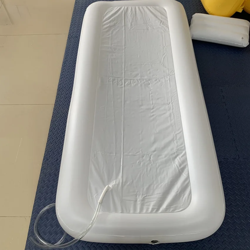 Spot customized Nursing home hospital  Medical PVC inflatable bathtub household elderly patient disabled bed bath tub