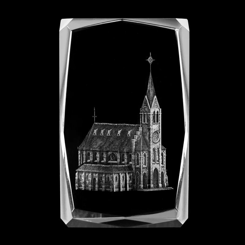 Wholesale K9 glass 3d laser engrave crystal rose cube