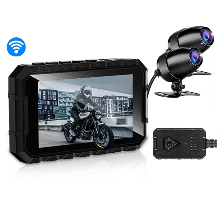 Factory Wholesale Motorcycle Video Recorder Waterproof FHD 1080P Driving Recorder Dual Lens Motorcycle Dvr Dash Camera