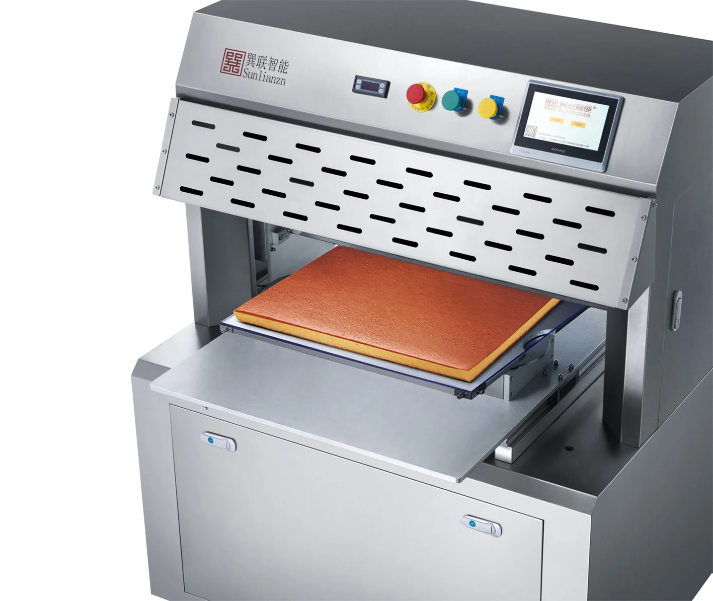 Sunlianzn Industry Frozen Musses Cheese Malay go Cantones Sponge Cake Portion Machine For Bakery Factory