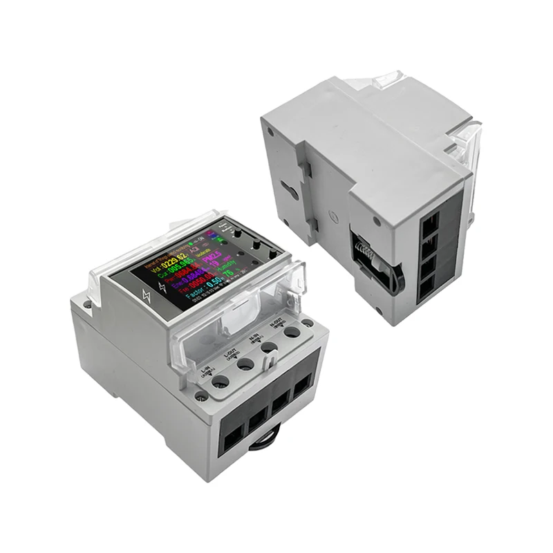 AT4PW WIFI Rail Smart Switch Remote Control Energy Power Meter Voltmeter Ammeter Factor Meter