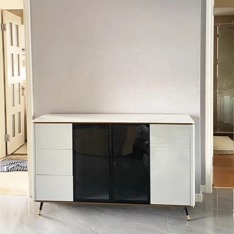 Nordic Art Storage Sideboard Cabinets Luxury Living Room Furniture Modern High Gross Wooden SideBoards Buffet