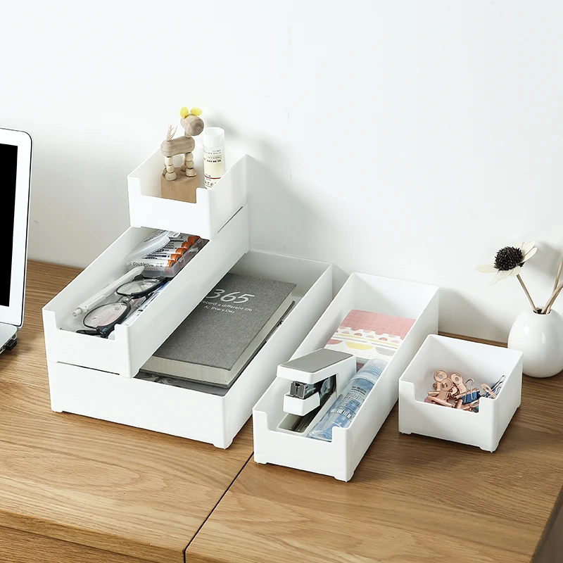 Multifunction Three Sizes of  Desk Storage Container  Storage Box in Office and Home