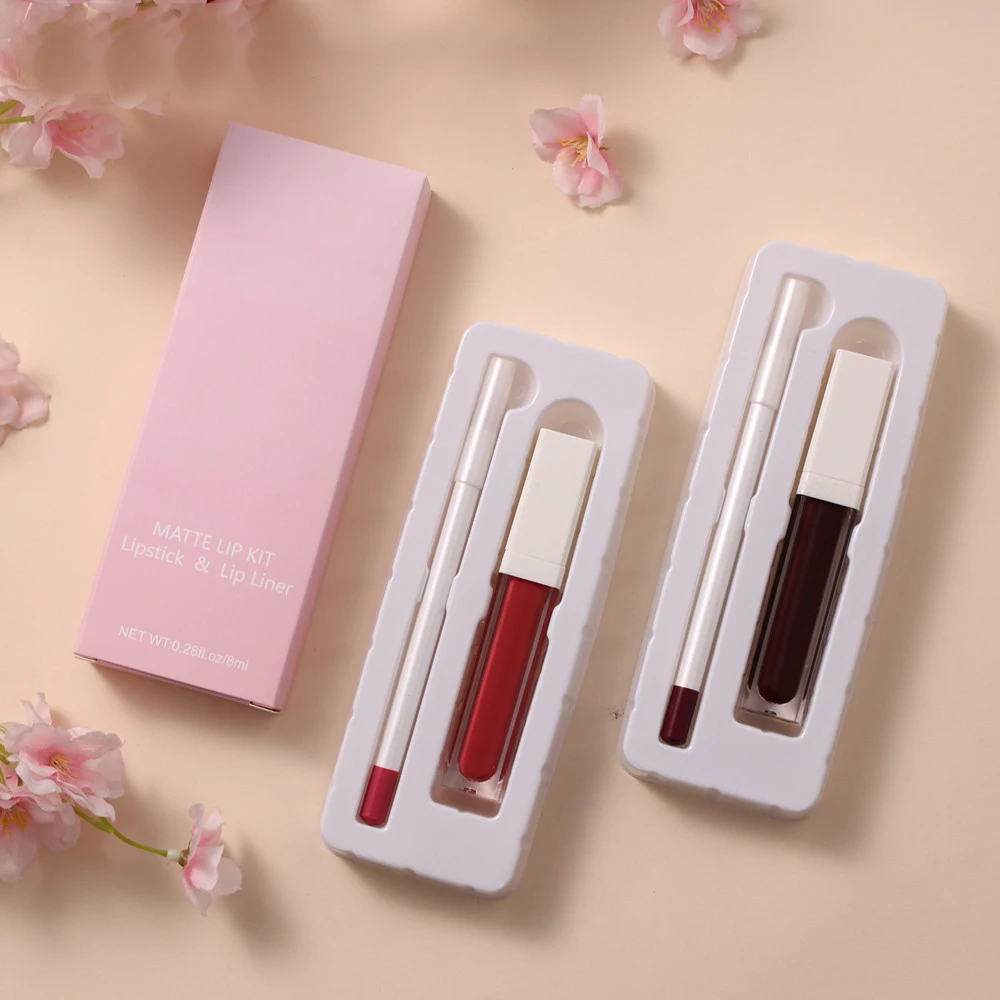 Фирменная марка, помада для губ, матовая помада и подводка для губ, набор для макияжа, набор красивых помад