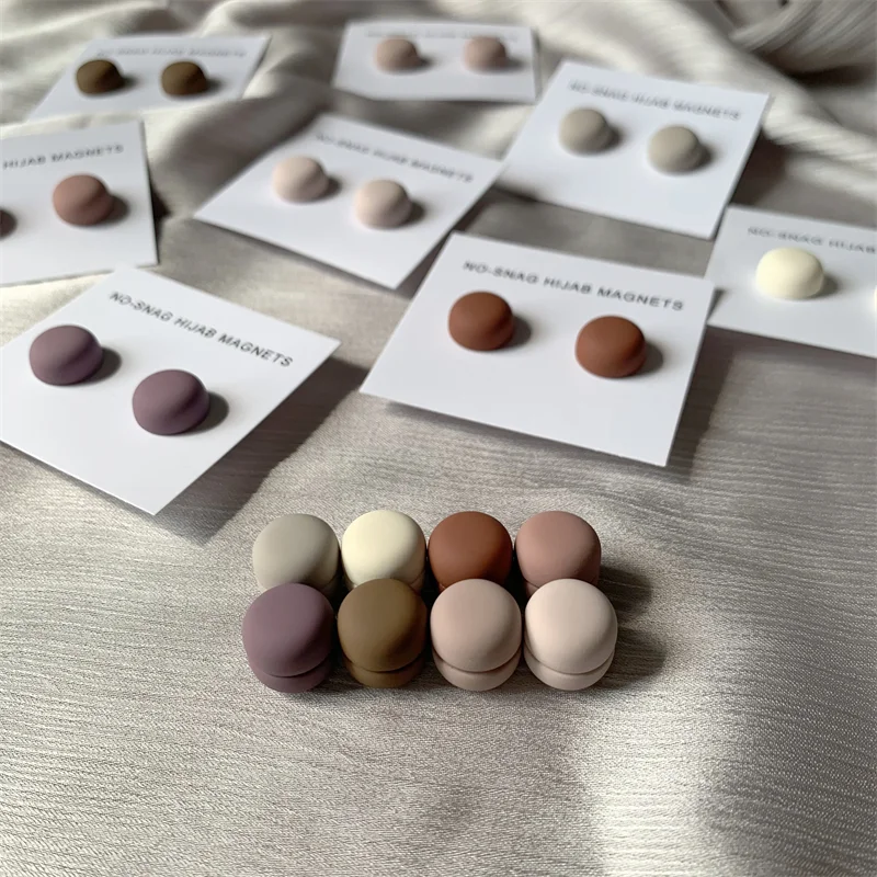 Заводская безопасная брошь для шарфа Макарон 39 цветов зажим сильный магнит металлические булавки хиджаба броши матовые