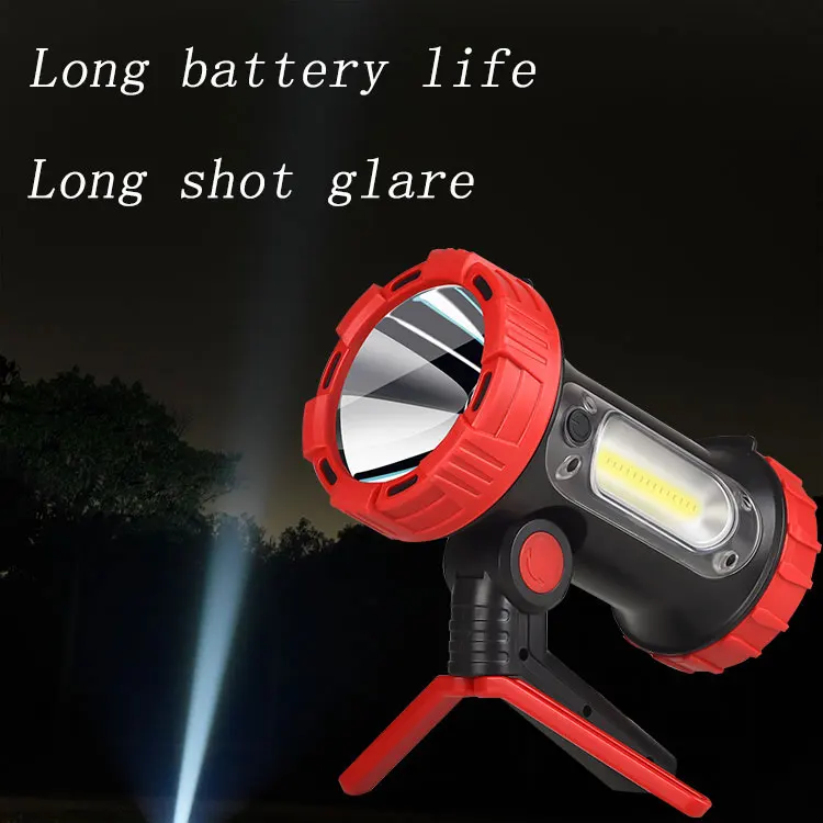Outdoor Tent Emergency IPX67 Handheld Flashlight Spotlight Torch Camping Lantern Rechargeable Side Lights LED Searchlight