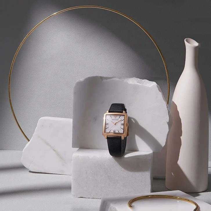 White Color Natural Stone Decoration Background Props Manual Edge Grinding Background Ornament