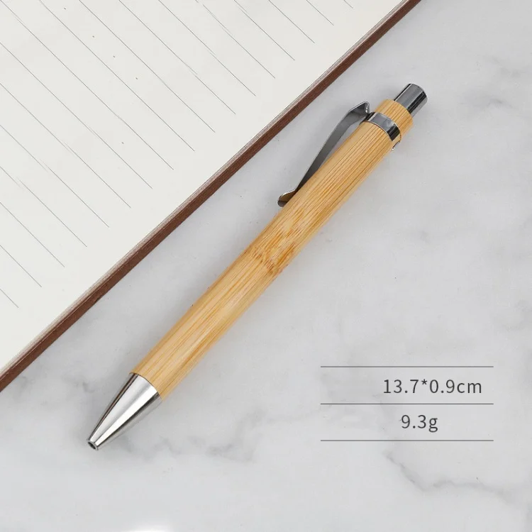 Cheap Promotional Bamboo Pens ballpoint pens Retractable Eco Friendly Natural Wood bamboo ballpoint pen with logo