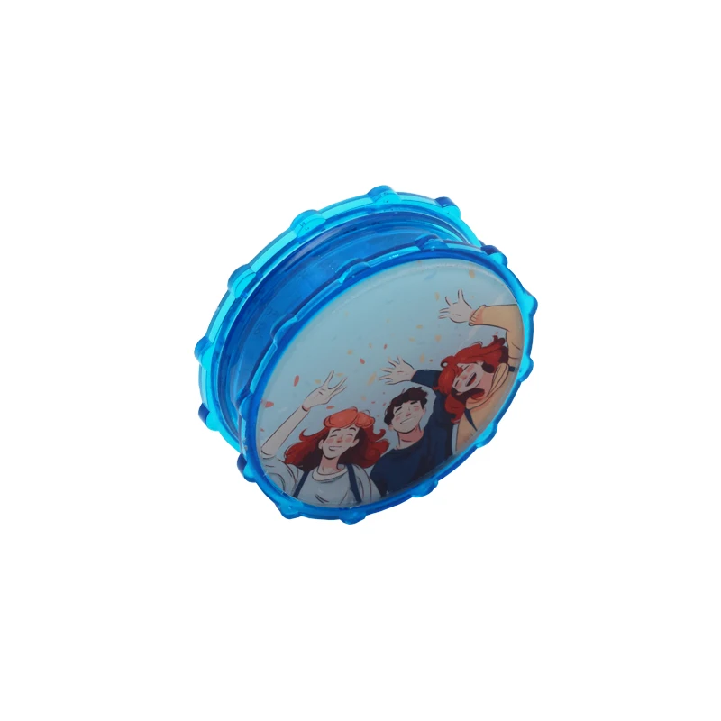 Qualisub Personalized High Quality Plastic Herb Grinder Sublimation blank Herb Grinder two Acrylic sheet for DIY print