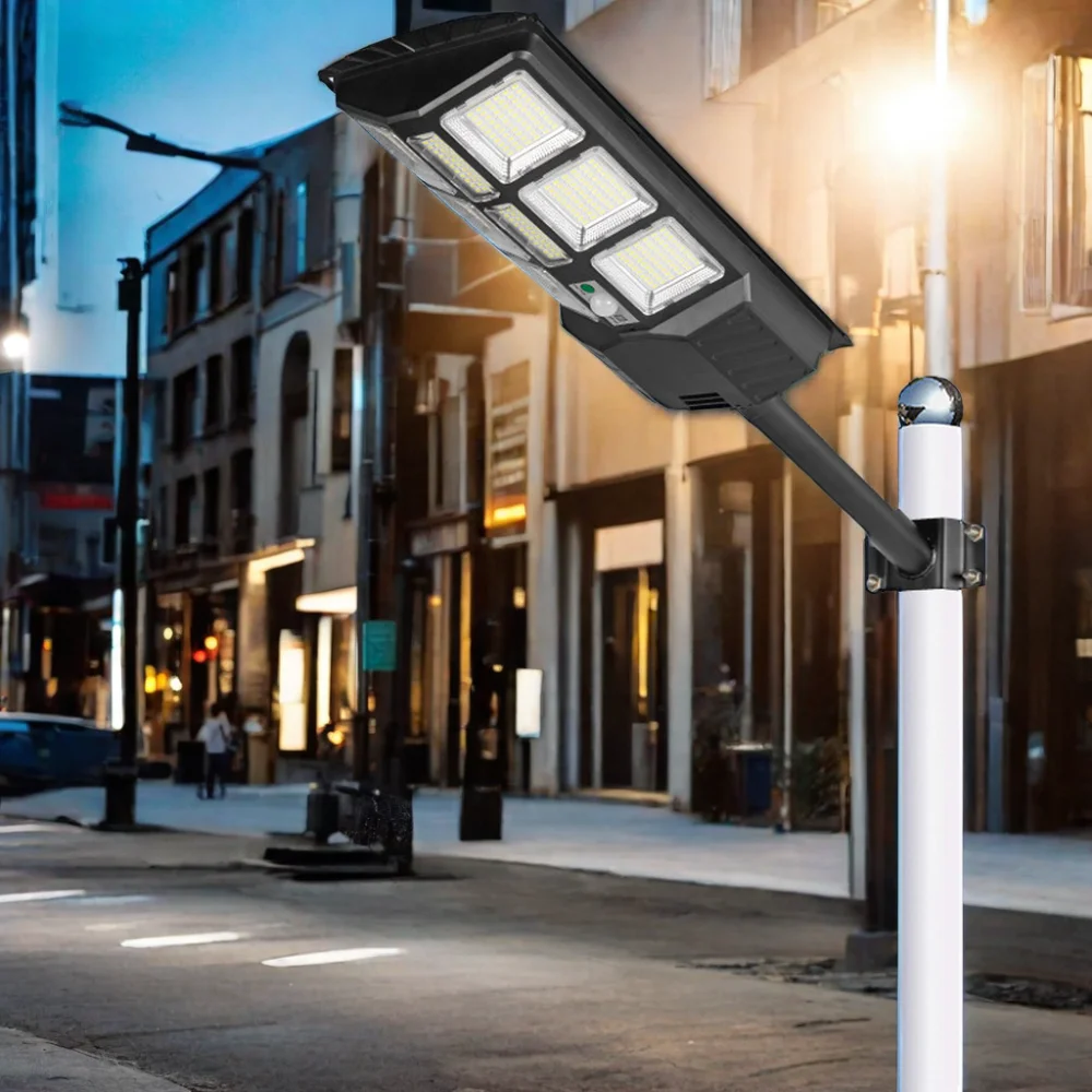 Outdoor Wall Mount Light Garden Light with Pole Solar Lamp High Power Outdoor Lithium Battery 2 In 1 LED Solar Street Light