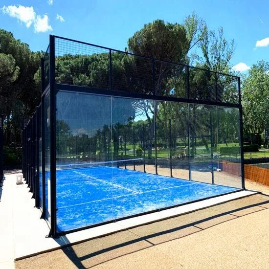 WPT Standard Panoramic Padel Courts Artificial Turf Cancha De Full Padel Tennis Court