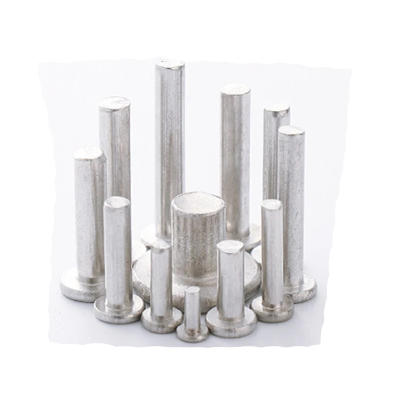 R-16 Hot sale cheap iron rivet solid rivet flat head rivet iron plating with white zinc