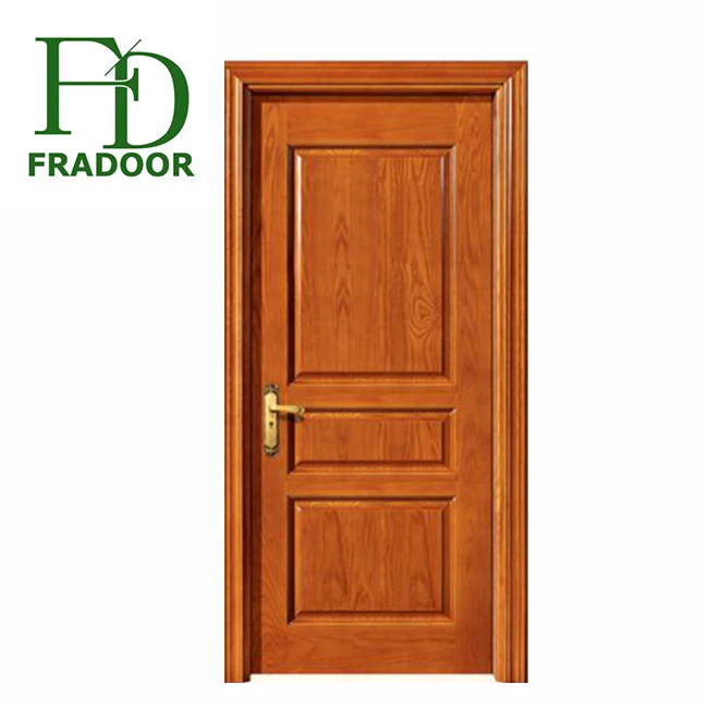 Cheap Walnut Wood Panel Door Price Simple Design Interior Wooden Door