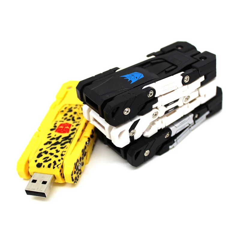 Plastic Toy USB Flash Drive 2.0 1GB 4GB  Robot Dog Pen drive 64GB 32GB 16GB Transformers U disk pendrive 4GB 8GB memory stick