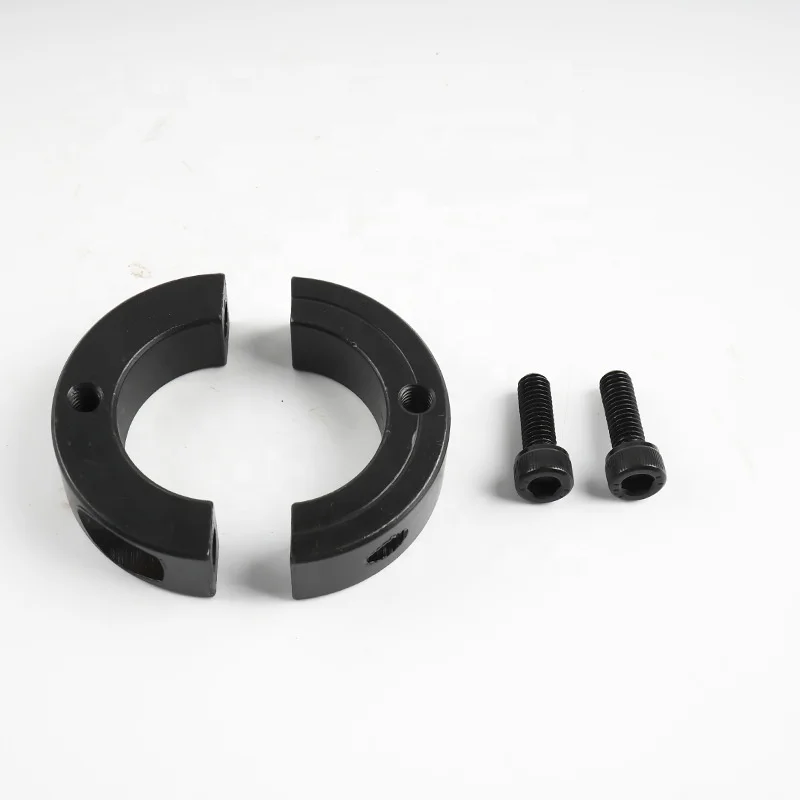Double Split Shaft Collar Black Carbon Steel