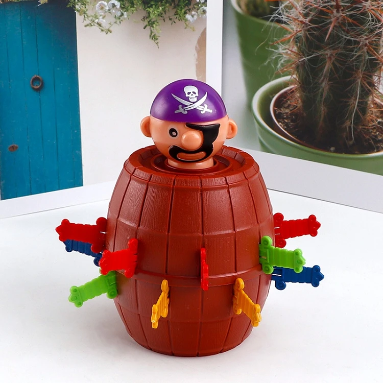 Pirate Barrel Uncle Sword Wooden 3.5*5.8*5.8CM Barrel Family Theme web celebrity Interactive Party Desktop Kids Gift boy or girl