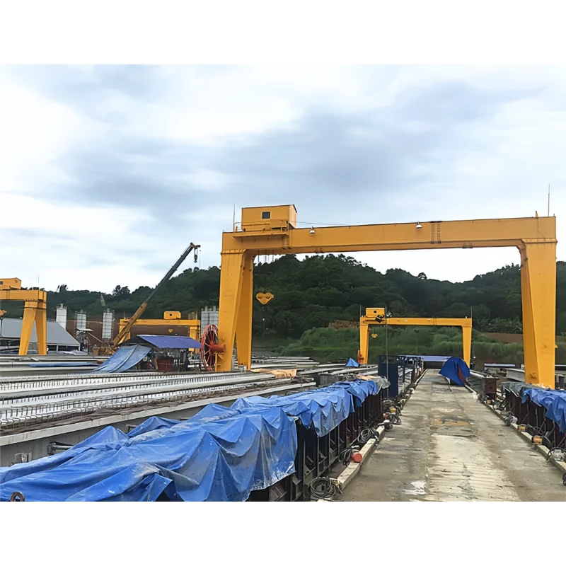 RMG Electric Rail Mounted Gantry Crane with Anti-sway Feature 100 Ton Lifting Capacity for Construction Industries