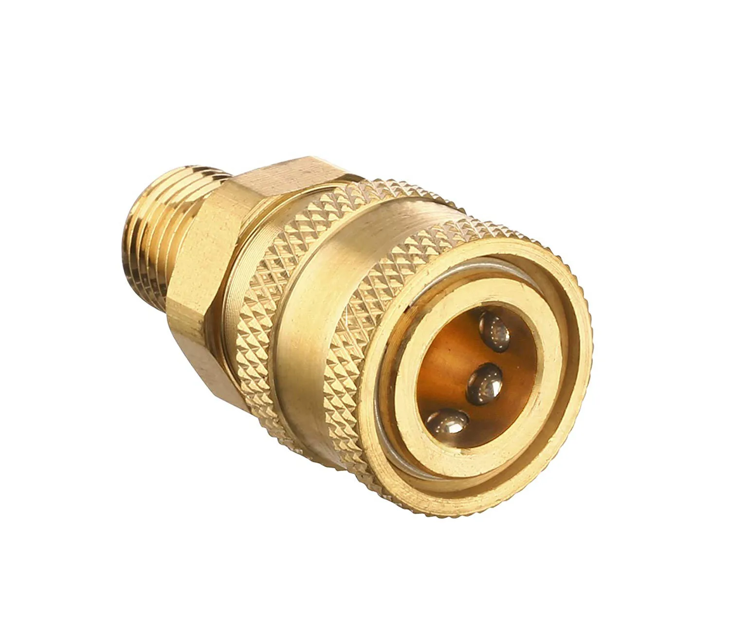 5000 psi Pressure Washer Adapter 1/4 Brass Quick Connect fitting to M22 thread for Water Gun & Snow Foam Lance